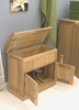 Picture of Mobel Oak Shoe Bench with Hidden Storage