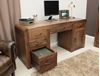 Picture of Shiro Walnut Twin Pedestal Computer Desk